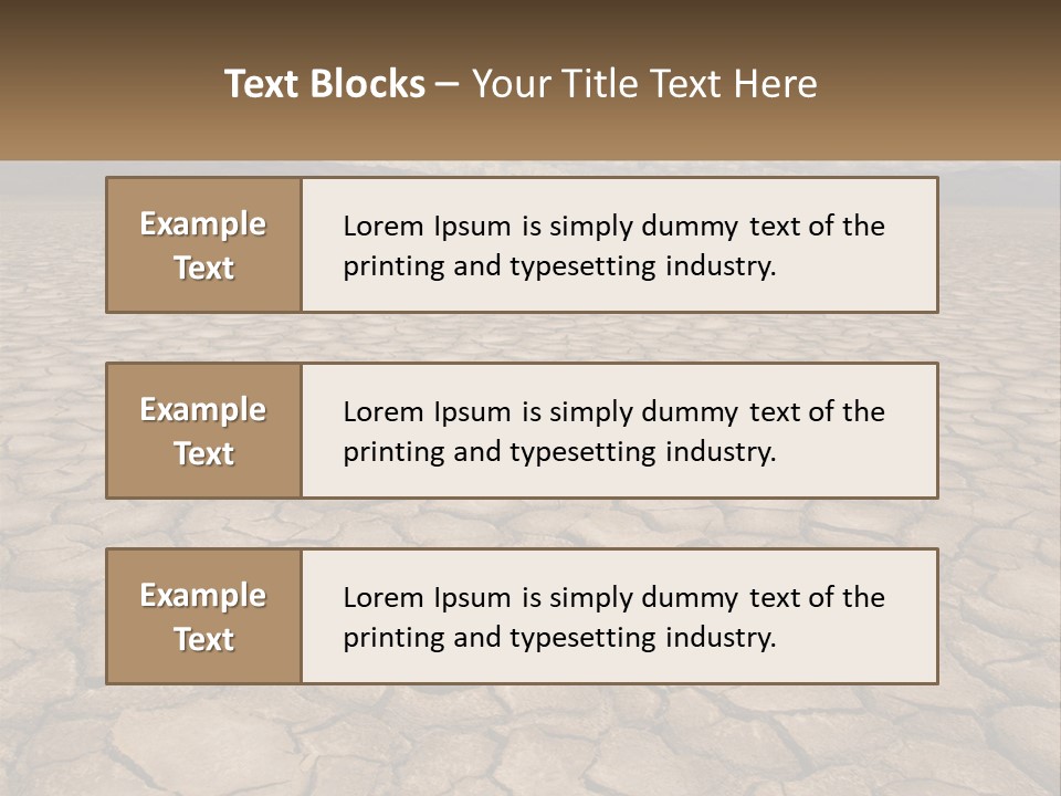 Land Outdoors Waterless PowerPoint Template