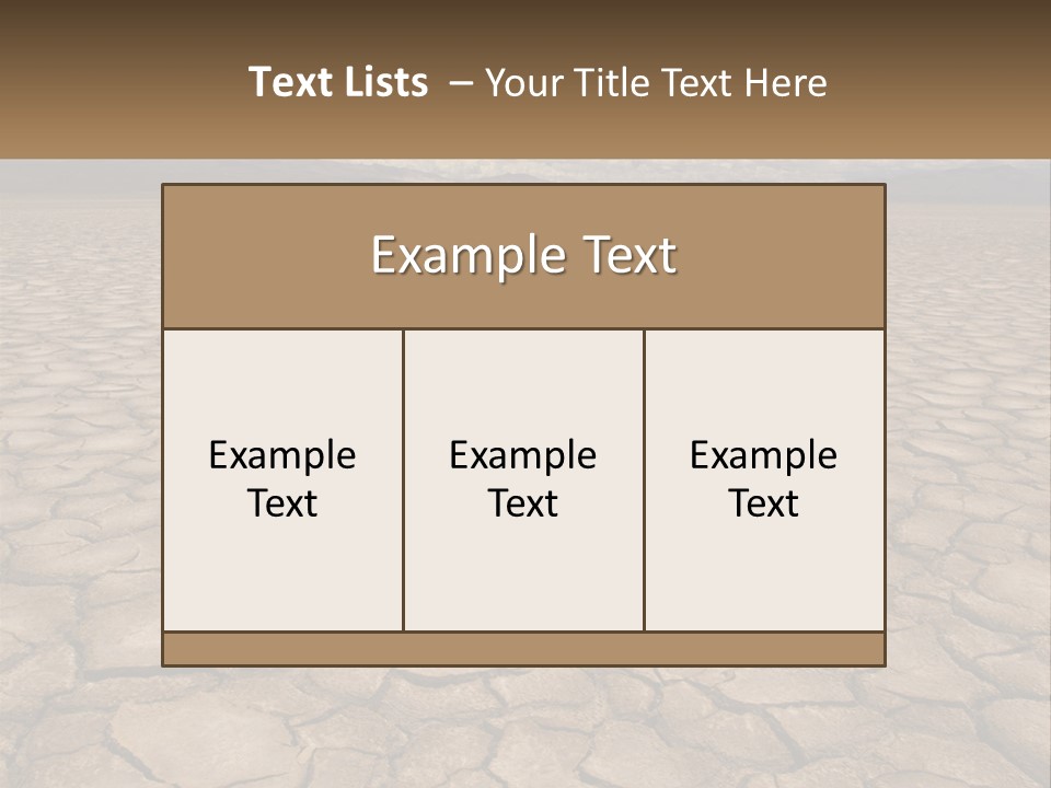 Land Outdoors Waterless PowerPoint Template