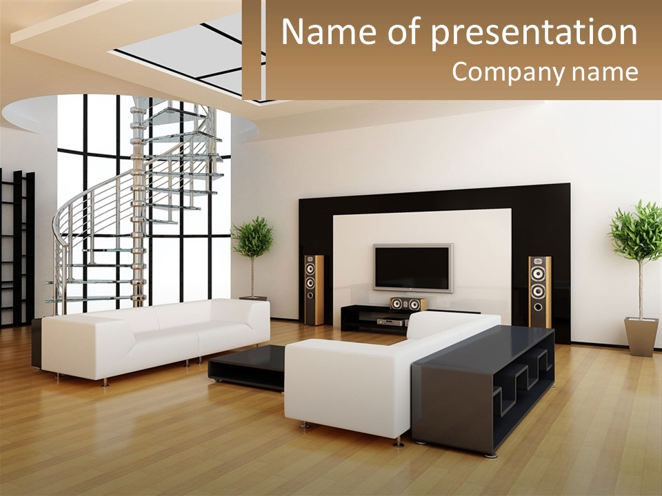 Domestic Parquet Living PowerPoint Template