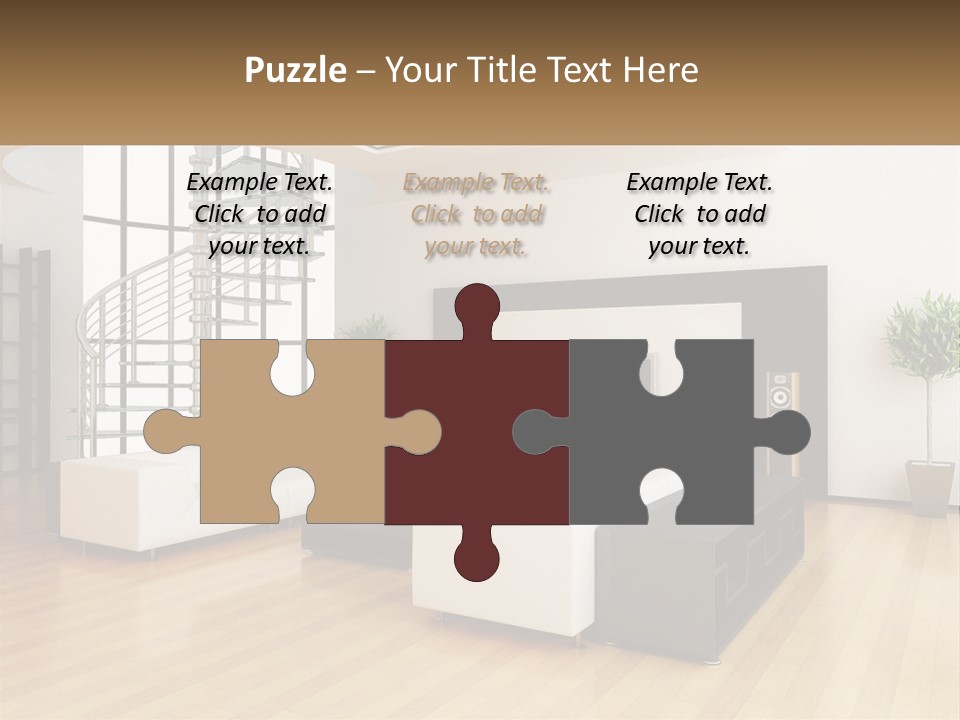 Domestic Parquet Living PowerPoint Template