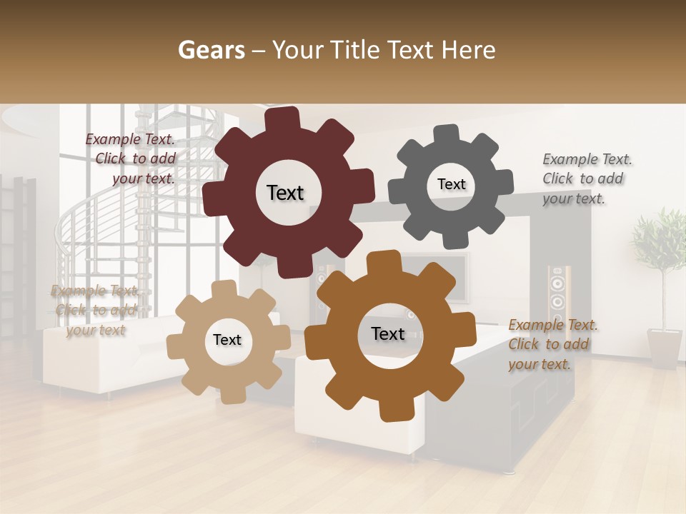 Domestic Parquet Living PowerPoint Template