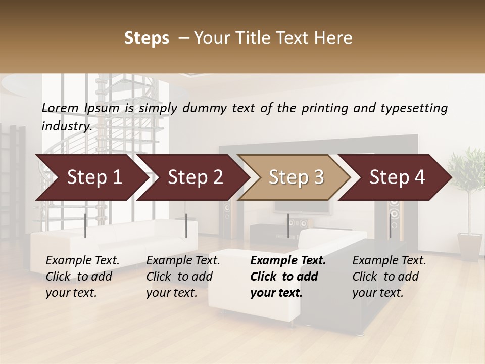 Domestic Parquet Living PowerPoint Template