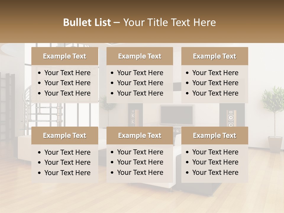 Domestic Parquet Living PowerPoint Template