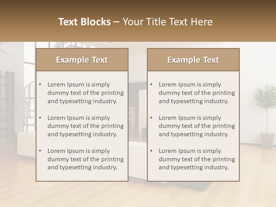 Domestic Parquet Living PowerPoint Template