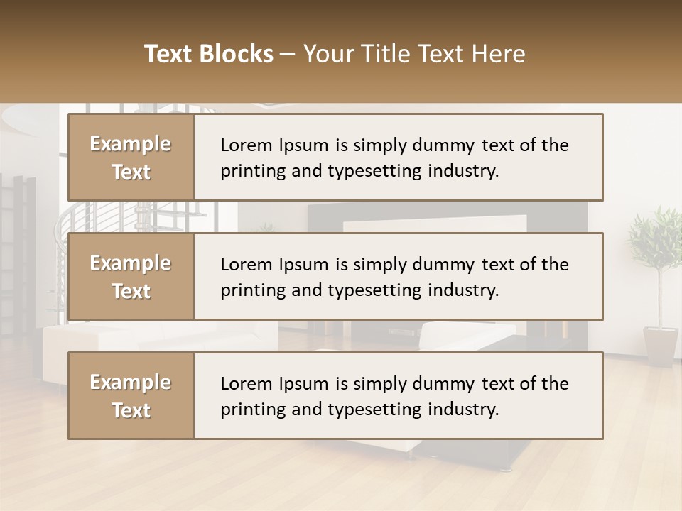 Domestic Parquet Living PowerPoint Template