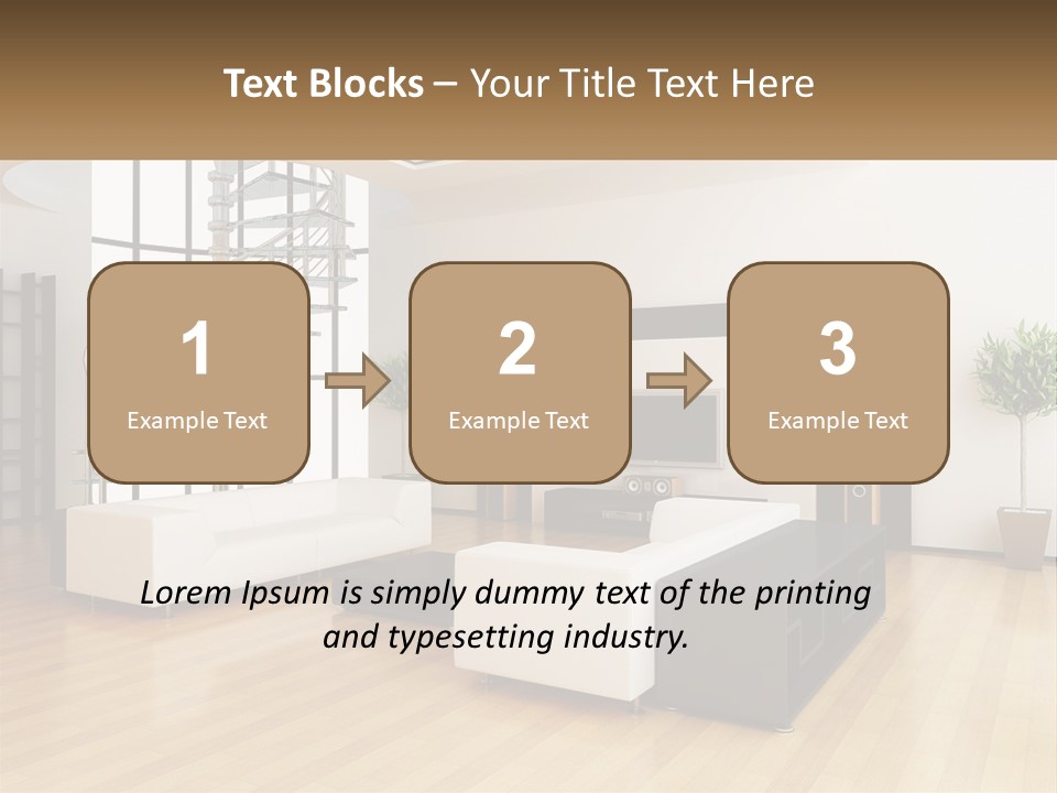 Domestic Parquet Living PowerPoint Template