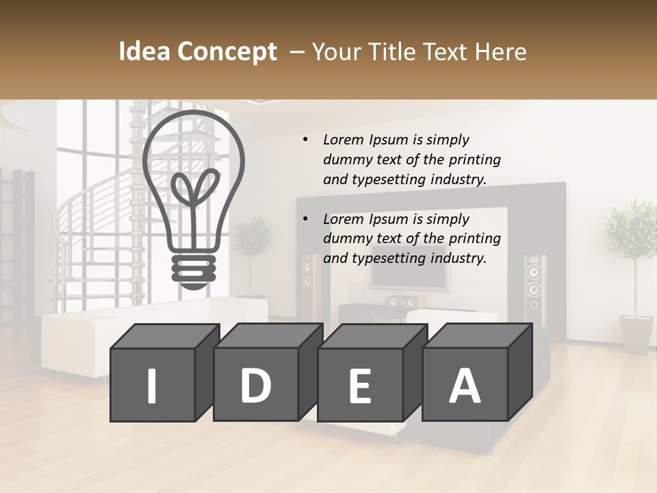 Domestic Parquet Living PowerPoint Template