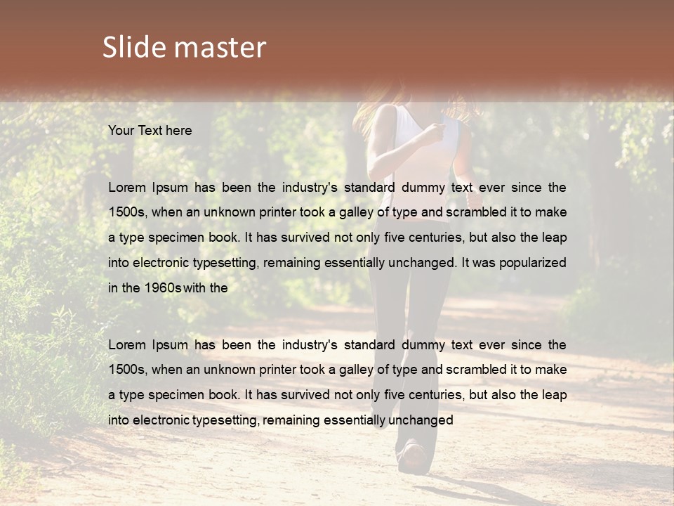 Shape Legs Road PowerPoint Template