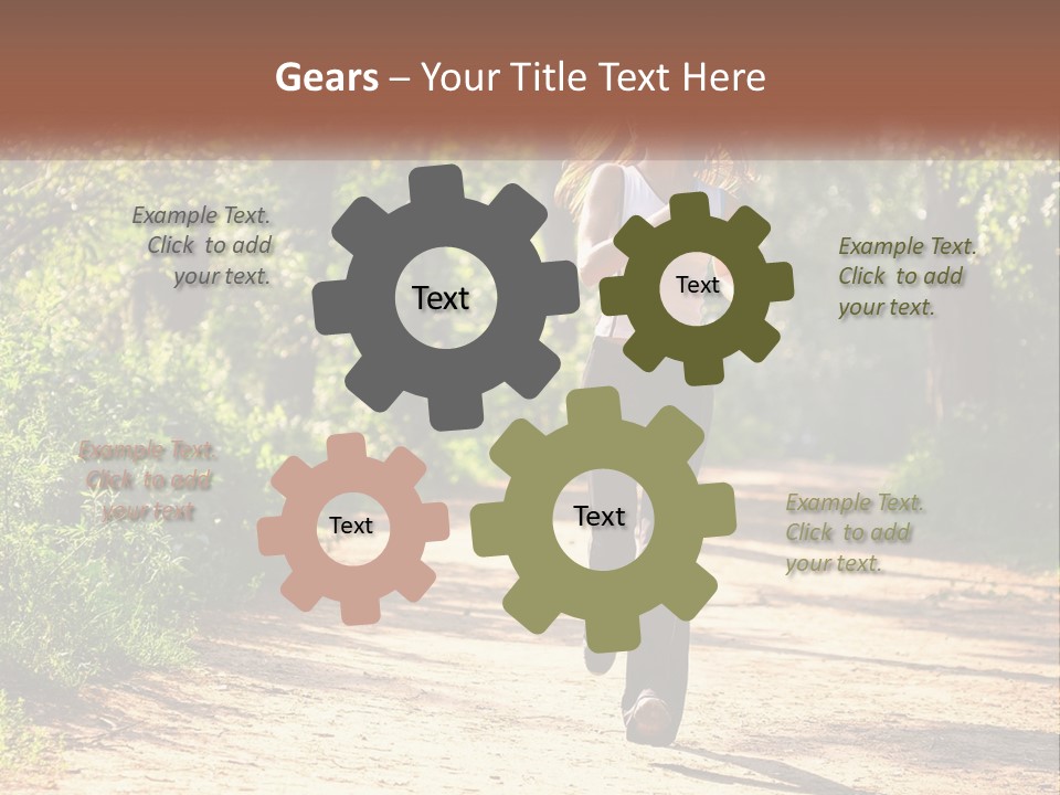 Shape Legs Road PowerPoint Template