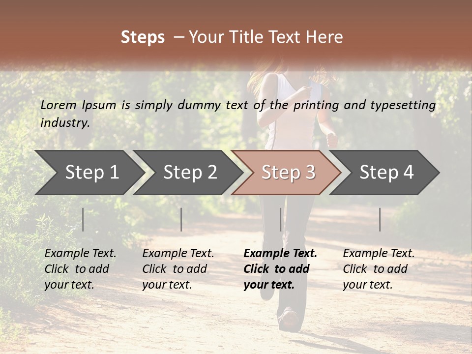 Shape Legs Road PowerPoint Template