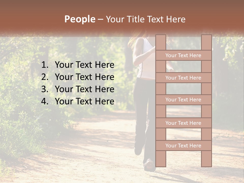 Shape Legs Road PowerPoint Template