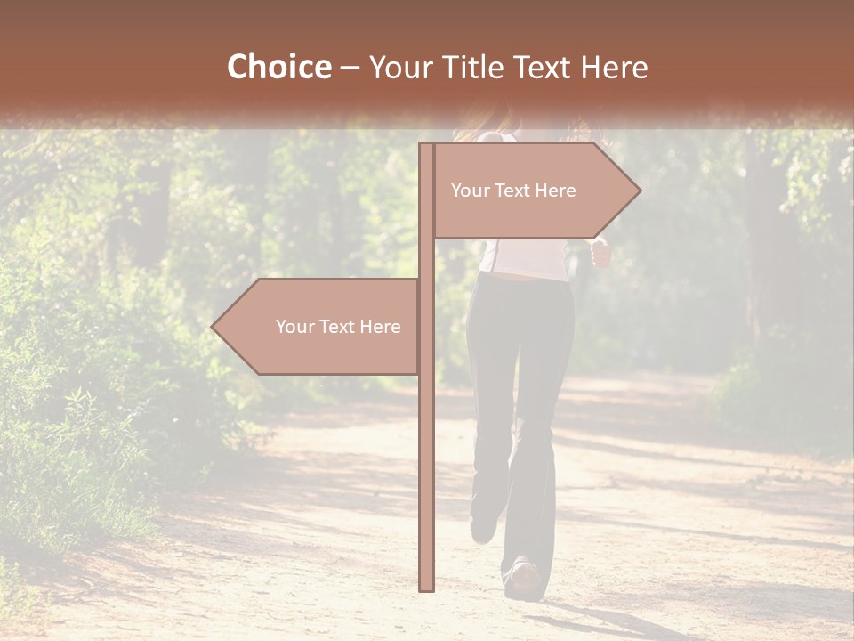 Shape Legs Road PowerPoint Template