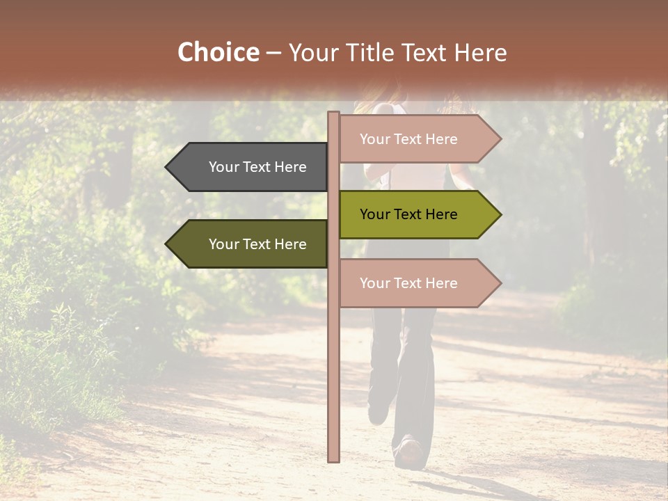 Shape Legs Road PowerPoint Template