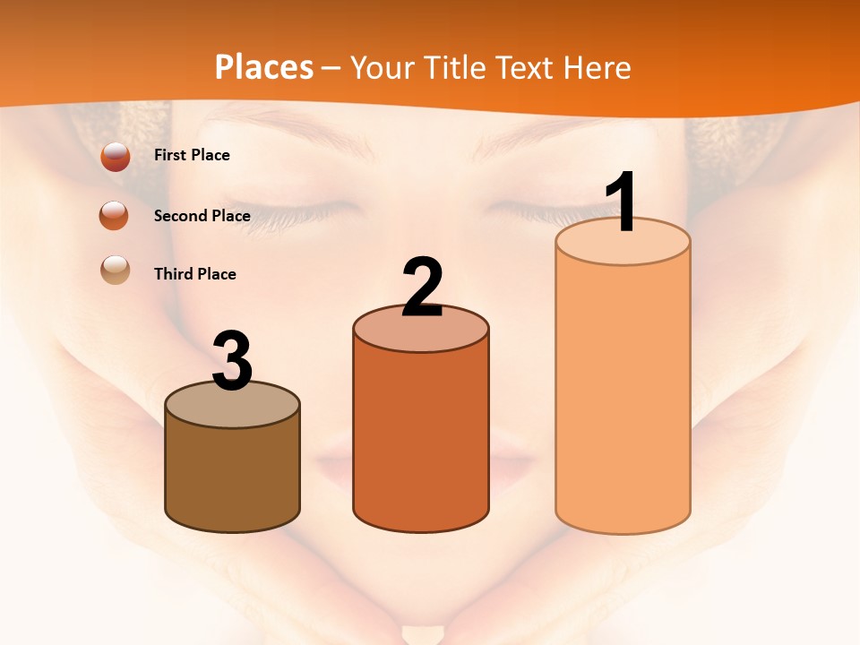 A Woman With A Towel On Her Head With Her Eyes Closed PowerPoint Template