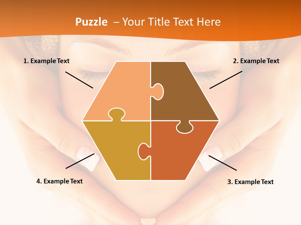 A Woman With A Towel On Her Head With Her Eyes Closed PowerPoint Template