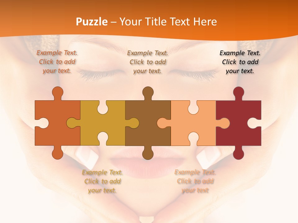 A Woman With A Towel On Her Head With Her Eyes Closed PowerPoint Template