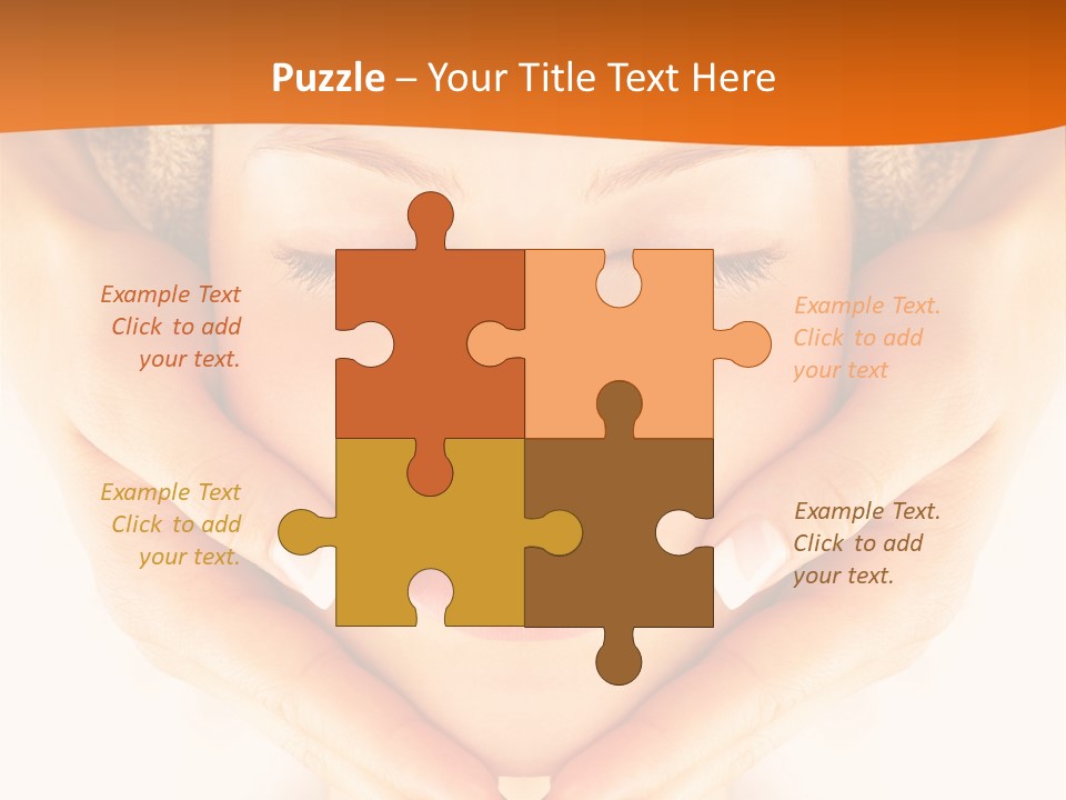 A Woman With A Towel On Her Head With Her Eyes Closed PowerPoint Template