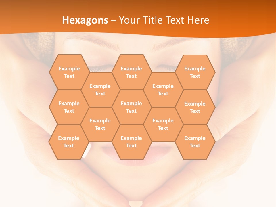 A Woman With A Towel On Her Head With Her Eyes Closed PowerPoint Template