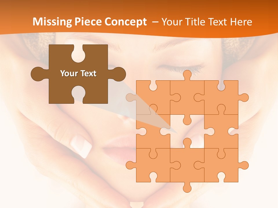 A Woman With A Towel On Her Head With Her Eyes Closed PowerPoint Template