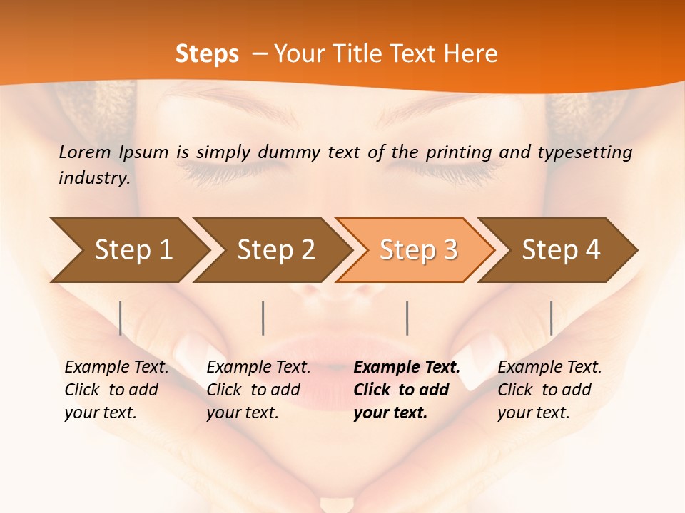 A Woman With A Towel On Her Head With Her Eyes Closed PowerPoint Template