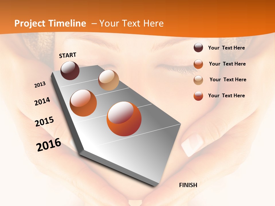 A Woman With A Towel On Her Head With Her Eyes Closed PowerPoint Template