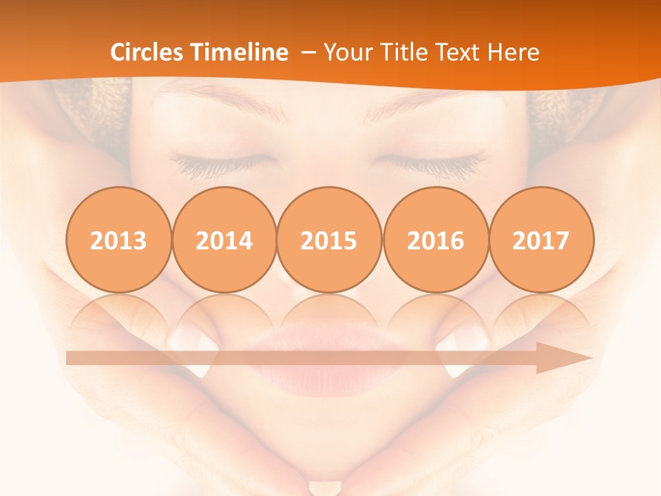 A Woman With A Towel On Her Head With Her Eyes Closed PowerPoint Template