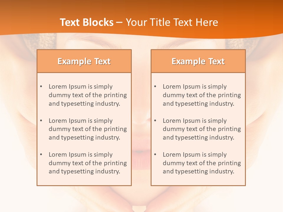 A Woman With A Towel On Her Head With Her Eyes Closed PowerPoint Template