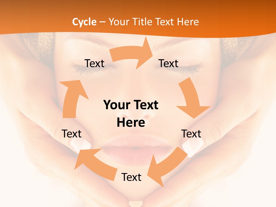 A Woman With A Towel On Her Head With Her Eyes Closed PowerPoint Template