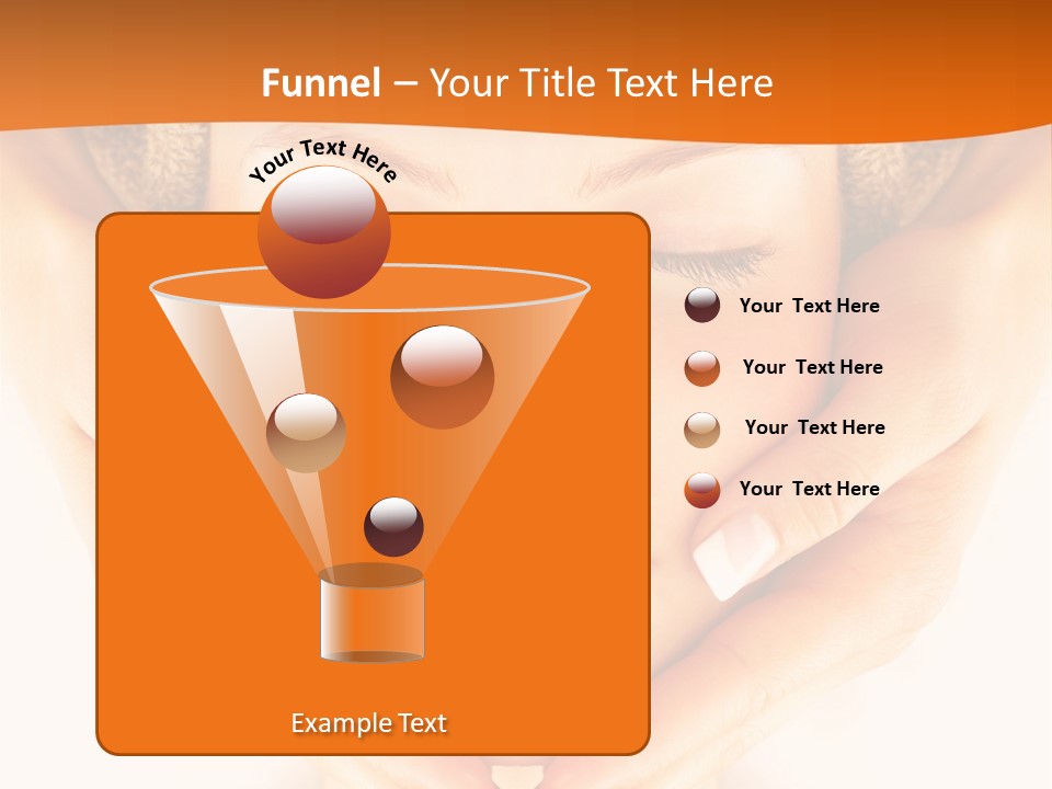 A Woman With A Towel On Her Head With Her Eyes Closed PowerPoint Template