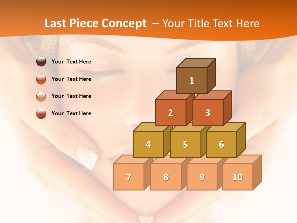 A Woman With A Towel On Her Head With Her Eyes Closed PowerPoint Template