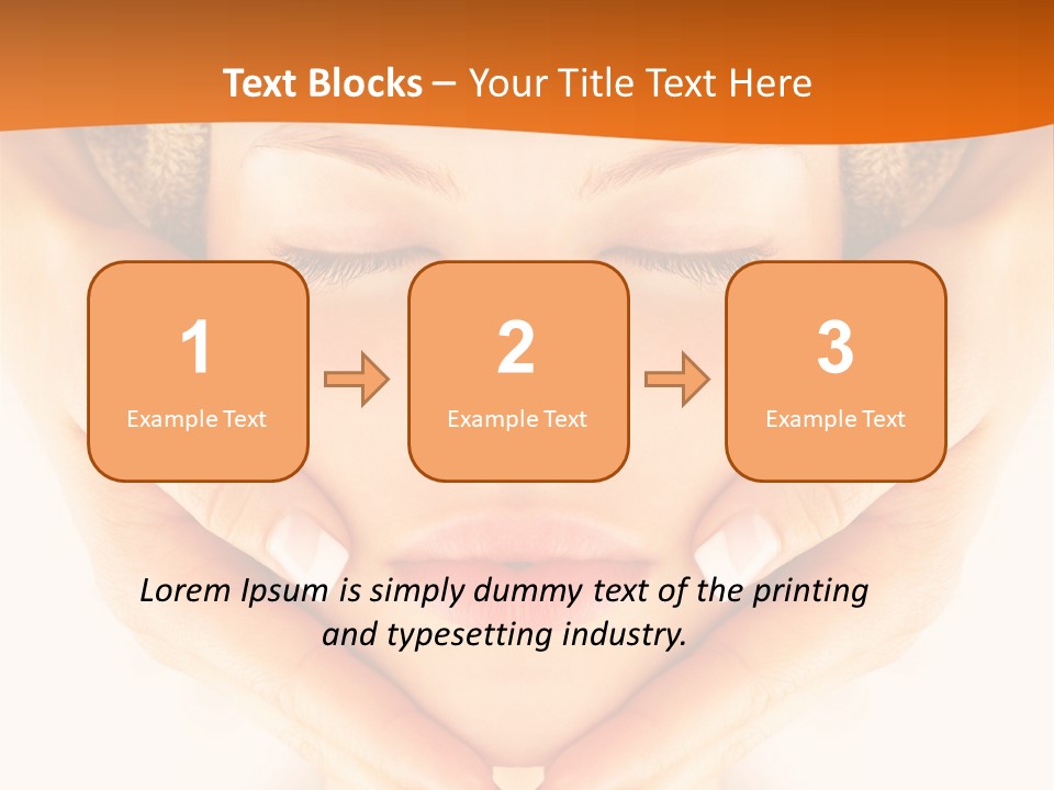 A Woman With A Towel On Her Head With Her Eyes Closed PowerPoint Template