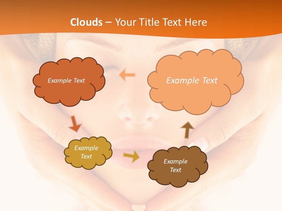 A Woman With A Towel On Her Head With Her Eyes Closed PowerPoint Template