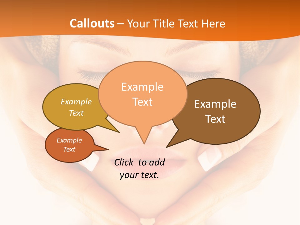 A Woman With A Towel On Her Head With Her Eyes Closed PowerPoint Template