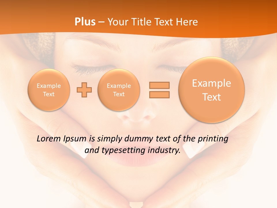 A Woman With A Towel On Her Head With Her Eyes Closed PowerPoint Template