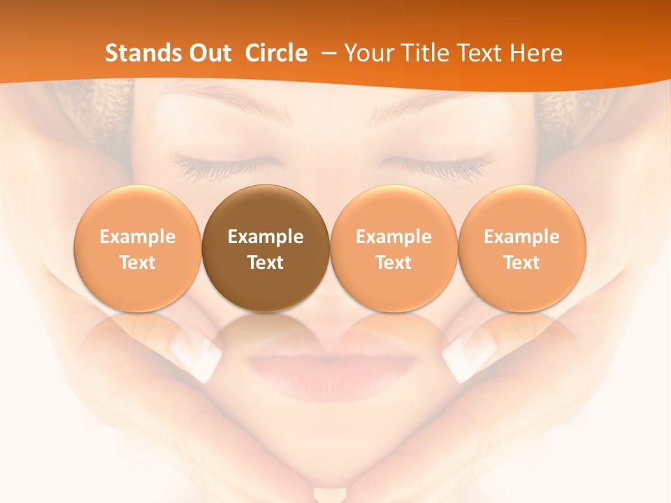 A Woman With A Towel On Her Head With Her Eyes Closed PowerPoint Template