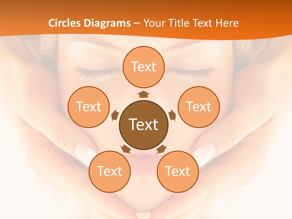 A Woman With A Towel On Her Head With Her Eyes Closed PowerPoint Template