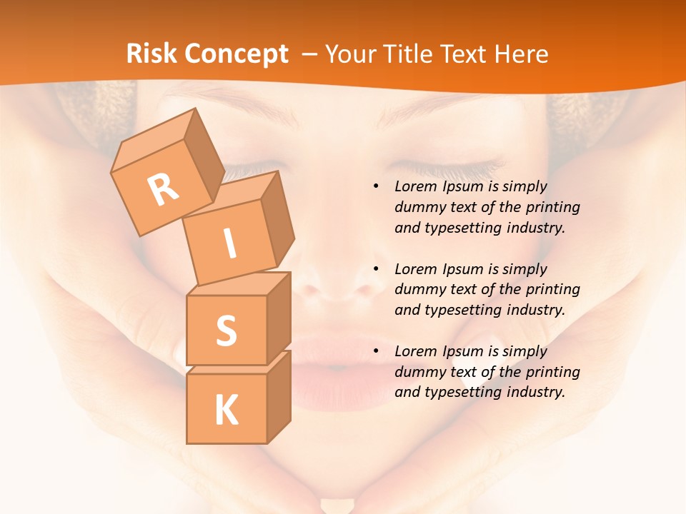 A Woman With A Towel On Her Head With Her Eyes Closed PowerPoint Template