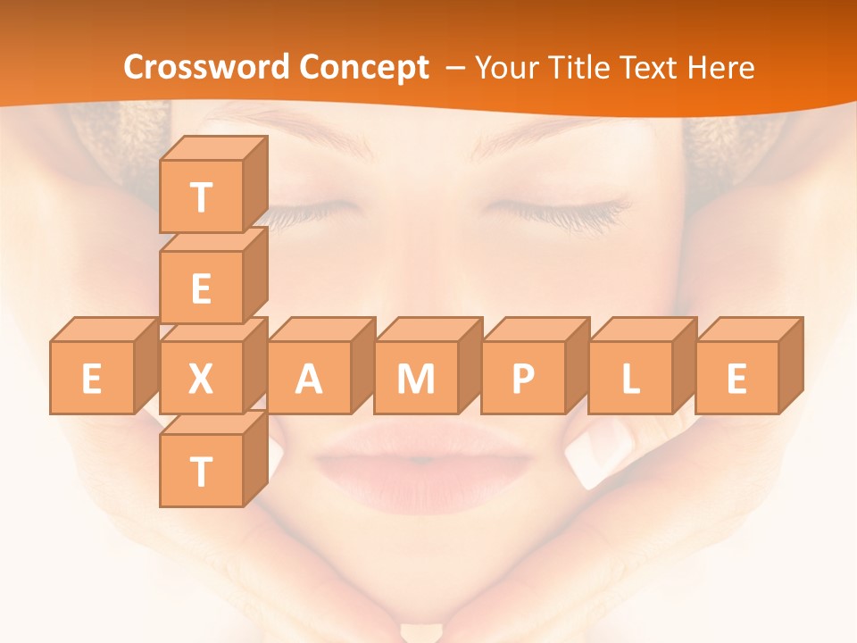 A Woman With A Towel On Her Head With Her Eyes Closed PowerPoint Template