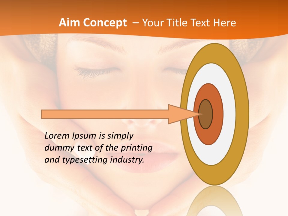 A Woman With A Towel On Her Head With Her Eyes Closed PowerPoint Template