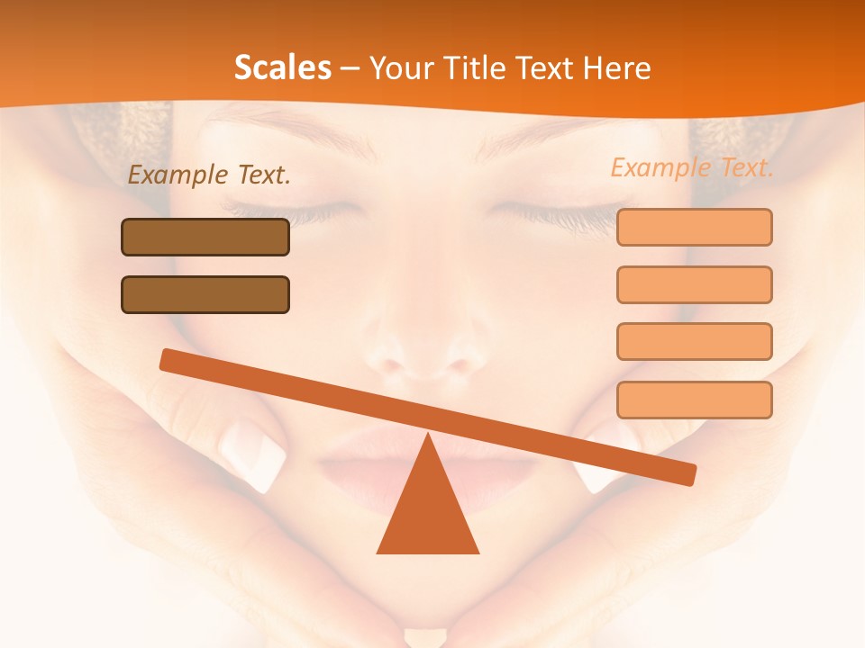 A Woman With A Towel On Her Head With Her Eyes Closed PowerPoint Template