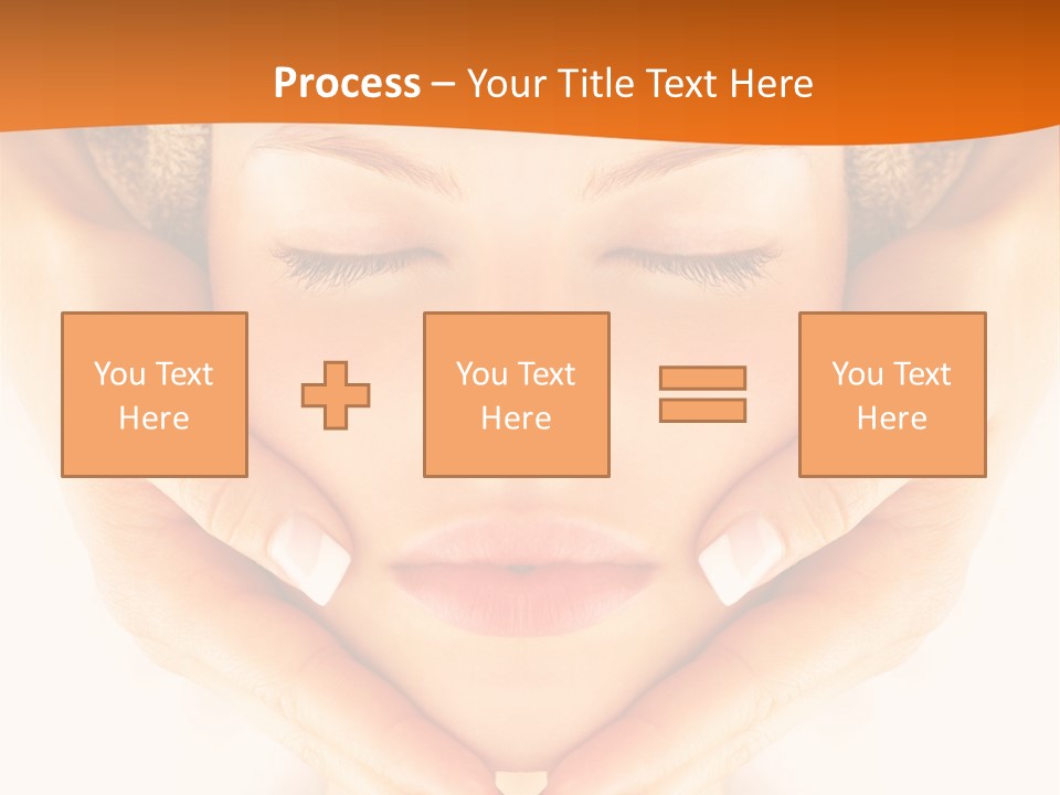 A Woman With A Towel On Her Head With Her Eyes Closed PowerPoint Template