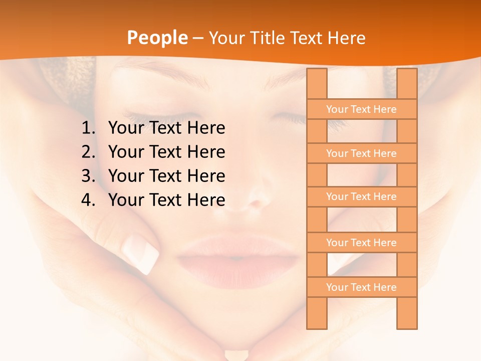 A Woman With A Towel On Her Head With Her Eyes Closed PowerPoint Template