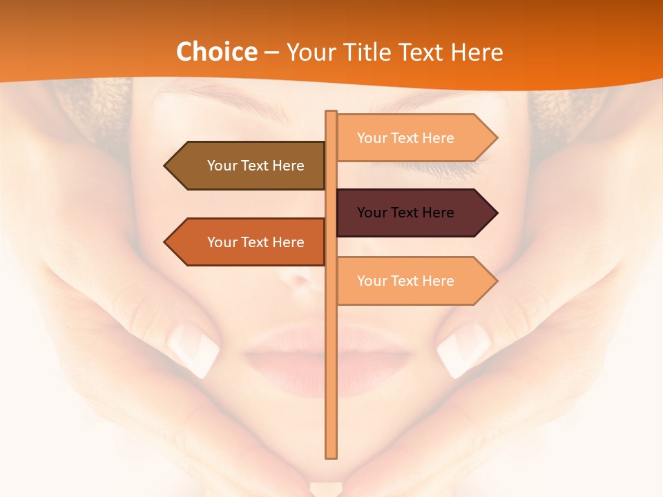 A Woman With A Towel On Her Head With Her Eyes Closed PowerPoint Template