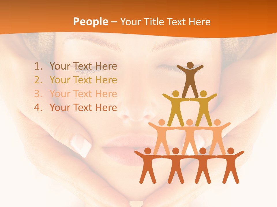 A Woman With A Towel On Her Head With Her Eyes Closed PowerPoint Template