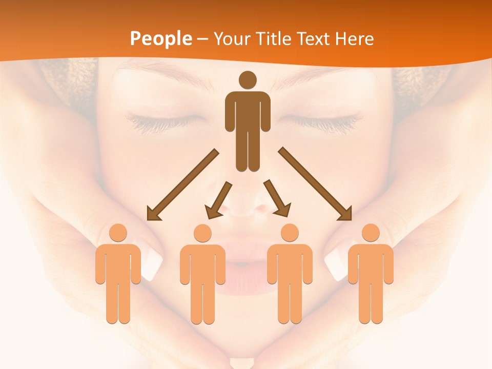 A Woman With A Towel On Her Head With Her Eyes Closed PowerPoint Template