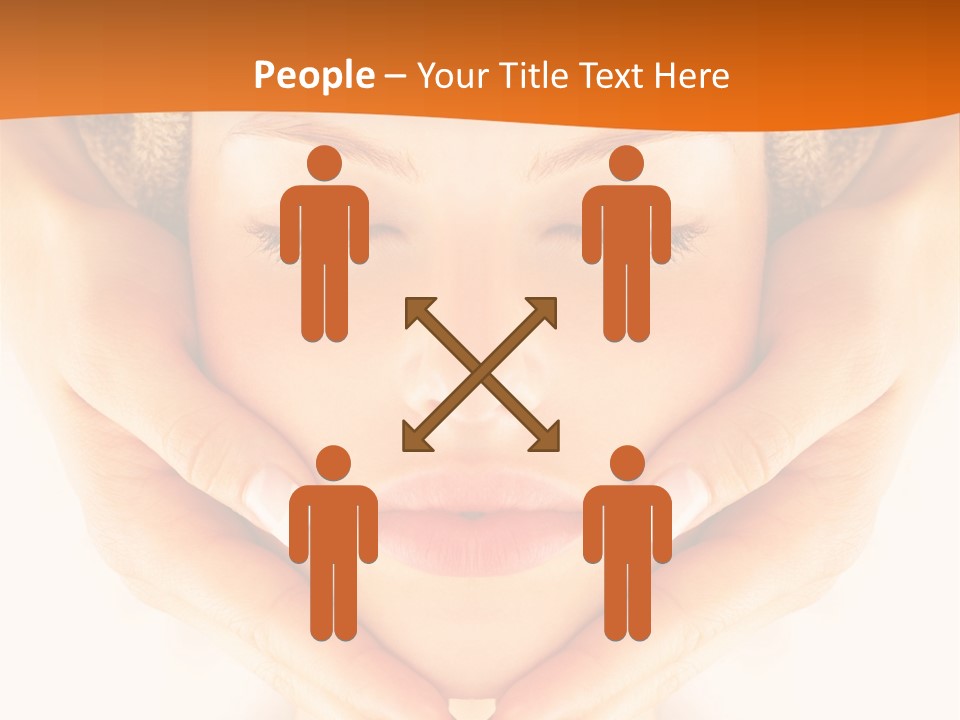 A Woman With A Towel On Her Head With Her Eyes Closed PowerPoint Template