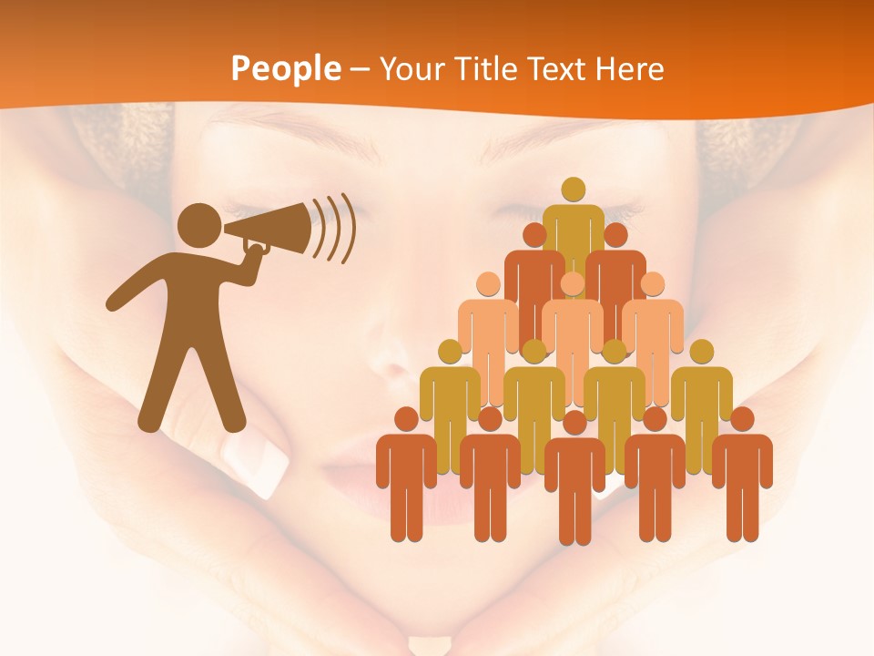 A Woman With A Towel On Her Head With Her Eyes Closed PowerPoint Template