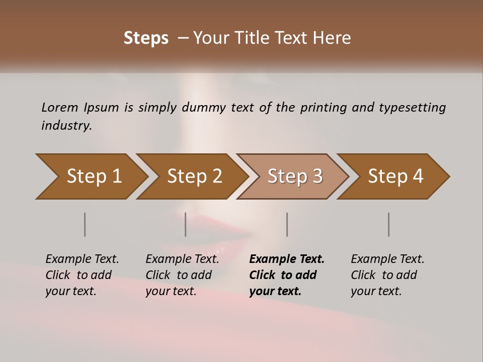 A Woman With A Red Scarf Around Her Neck PowerPoint Template