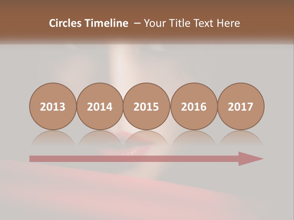 A Woman With A Red Scarf Around Her Neck PowerPoint Template