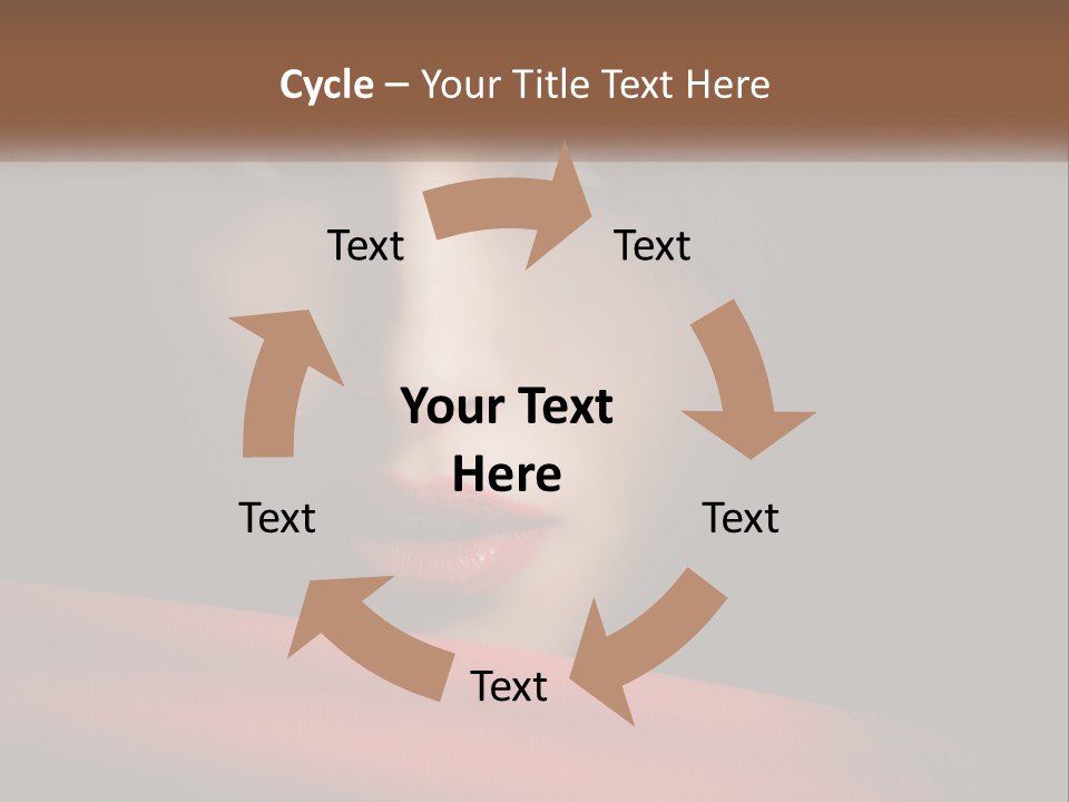 A Woman With A Red Scarf Around Her Neck PowerPoint Template